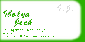 ibolya jech business card